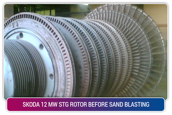 SKODA 12 MW STG ROTOR BEFORE SAND BLASTING